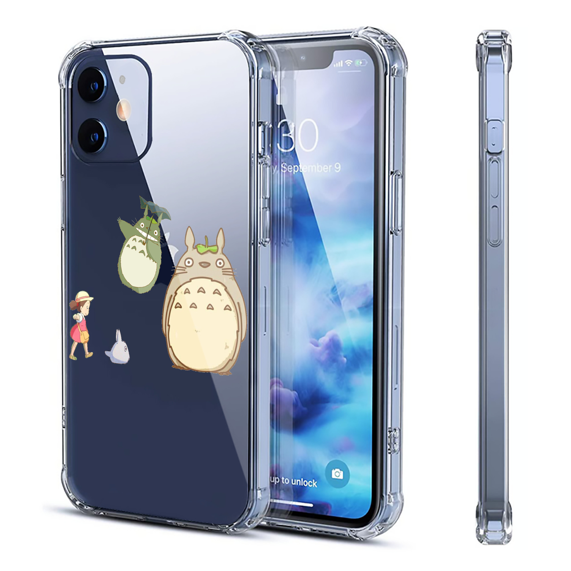 （画像用） となりのトトロ 草壁メイ 草壁サツキ My Neighbor Totoro Satsuki Kusakabe Mei Kusakabe 【iPhone 12シリーズ対応】透明スマホケース（クリアソフトケース）